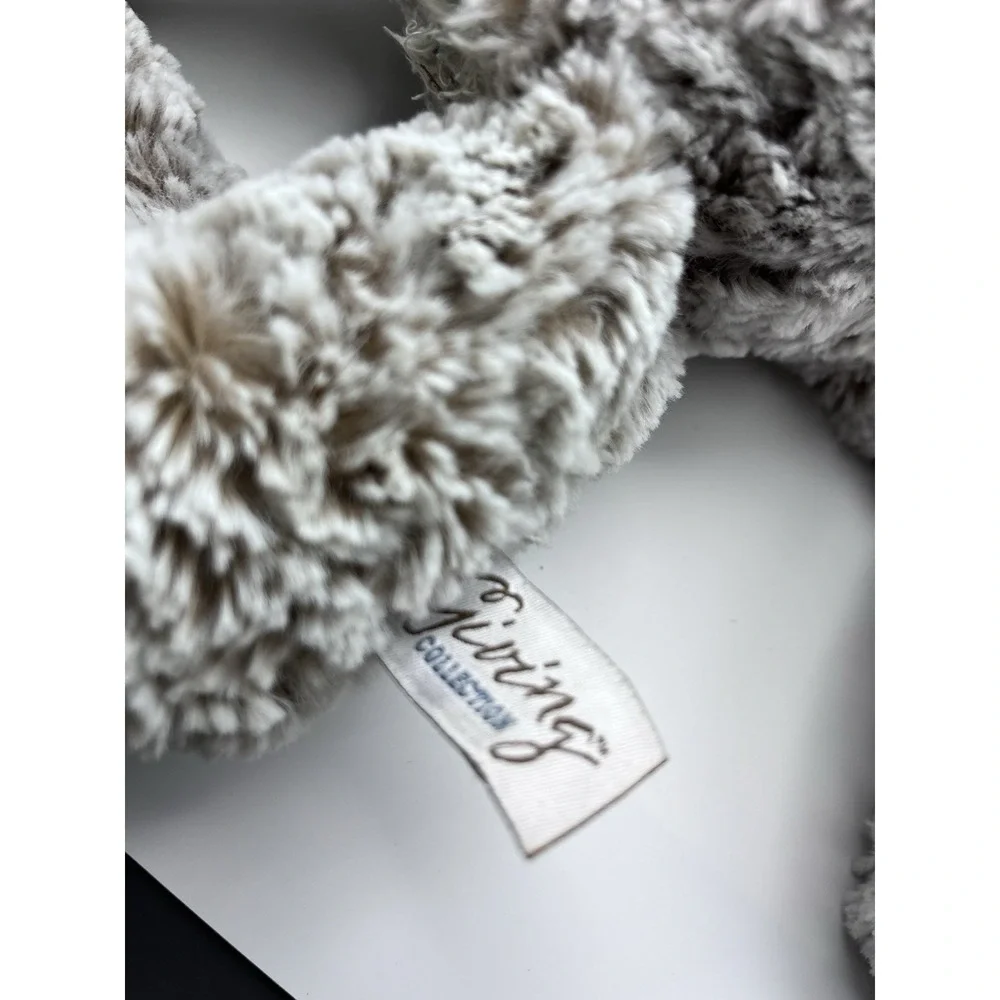 DEMDACO Giving Collection Plush Bear 12 Inch Gray Stuffed Animal Mismatched Ears